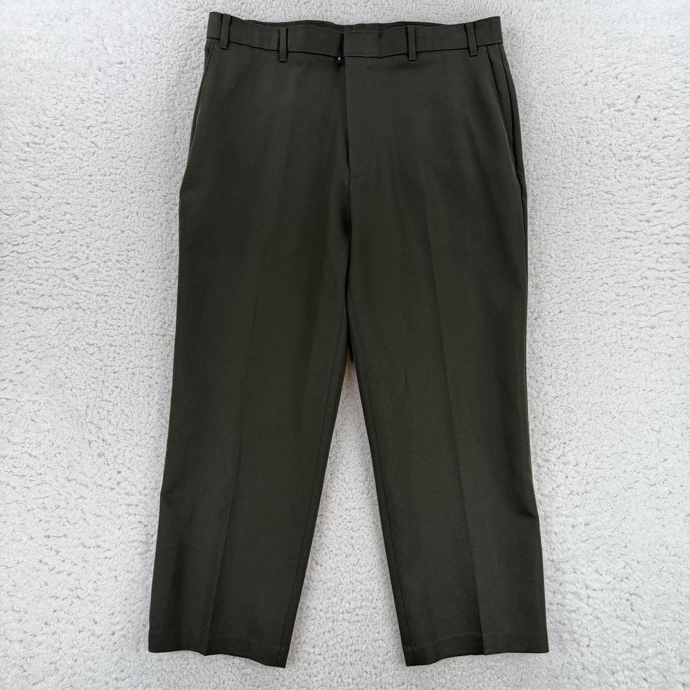 Vintage Levis Action Slacks Mens 36x29 Green Classic Fit Dress Pants USA Made